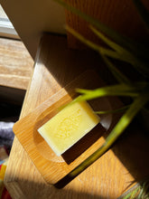 1 bar of Kinder by Nature Palm Oil-Free Shea Butter Baby Soap, half in the sun half in the shade