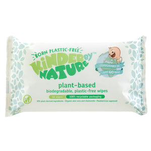 4-Pack of Plant-Based Kinder by Nature Baby Wipes