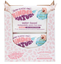 Case of 12 packs of Water-Based Kinder by Nature Baby Wipes